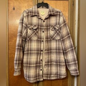 Mens fleeced lined outer shirt